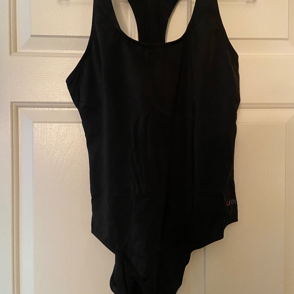 Black XL full coverage one piece swimsuit